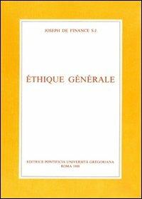 Éthique générale - Joseph de Finance - copertina