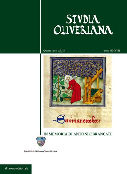 Studia Oliveriana. Quarta serie. Vol. 3: In memoria di Antonio Brancati. - copertina