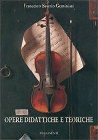 Opere didattiche e teoriche - Francesco Geminiani - copertina