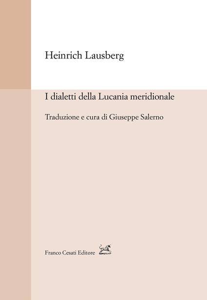 I dialetti della Lucania meridionale - Heinrich Lausberg - copertina