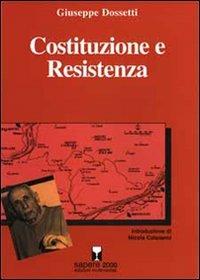 Costituzione e Resistenza - Giuseppe Dossetti - copertina