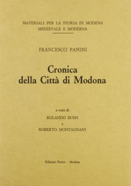 Cronica della città di Modona - Francesco Panini - copertina