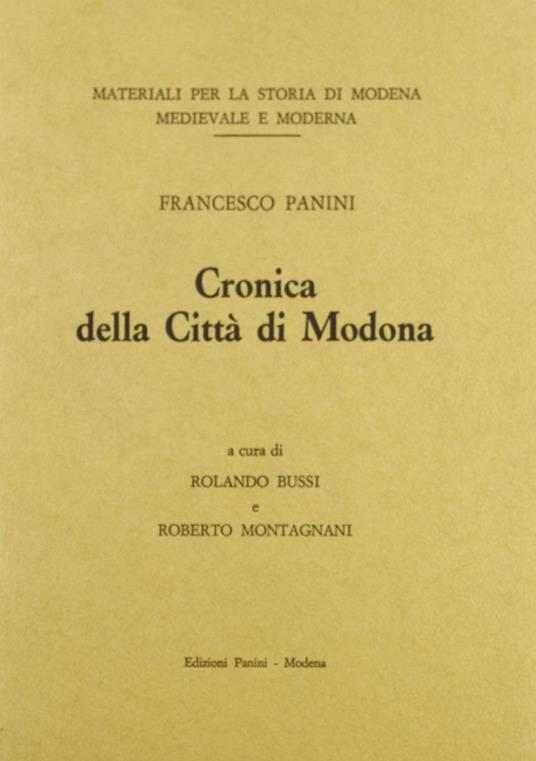 Cronica della città di Modona - Francesco Panini - copertina