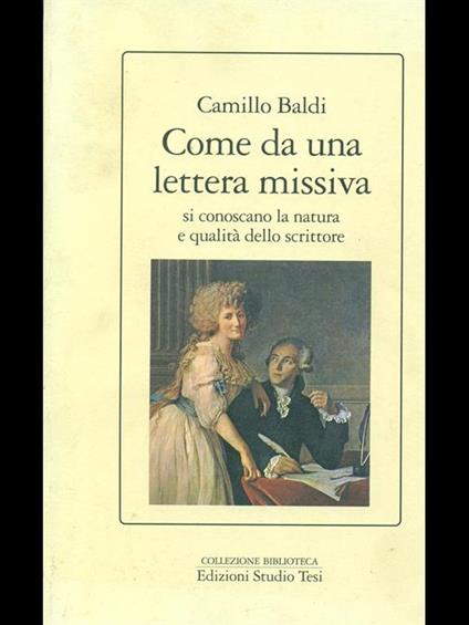Come da una lettera missiva - Camillo Baldi - copertina