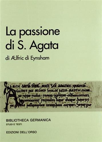 La passione di s. Agata - Aelfric di Eynsham - copertina