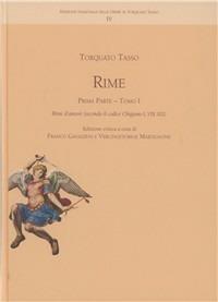 Rime. Rime d'amore (secondo il codice Chigiano L VIII 302). Vol. 1 - Torquato Tasso - copertina