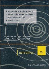 Rapports ambivalents entre sciences sociales europèennes et americaines - copertina
