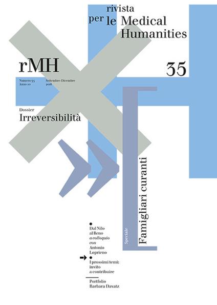 Rivista per le medical humanities (2016) (2016). Vol. 35: Verso una cultura etica della malattia e della cura. - copertina