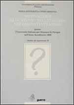 Motivazione allo studio dell'italiano nei discenti stranieri presso l'Università italiana per stranieri di Perugia (anno accademico 1988) (B)