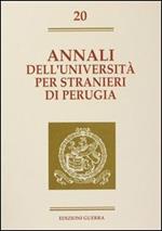 Annali dell'Università per stranieri di Perugia. Semestre gennaio-giugno 1994. Vol. 20