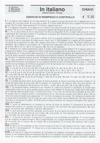 In italiano. Non solo parole. Esercizi di vocabolario. Chiavi - Angelo Chiuchiù,Fausto Minciarelli,Marcello Silvestrini - copertina