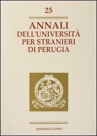 Annali dell'Università per stranieri di Perugia. Anno VI. Vol. 25 - copertina