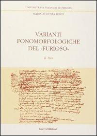 Varianti fonomorfologiche del «Furioso». Vol. 2 - M. Augusta Boco - copertina