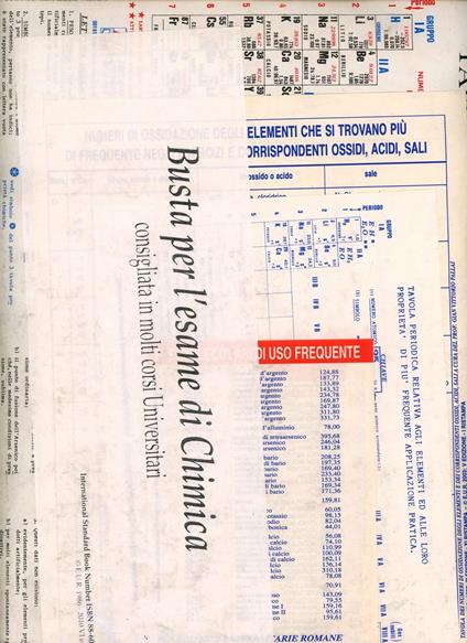 La busta per l'esame di chimica. Con tavola del sistema periodico degli elementi e vari formulari - G. Vittorio Pallai - copertina