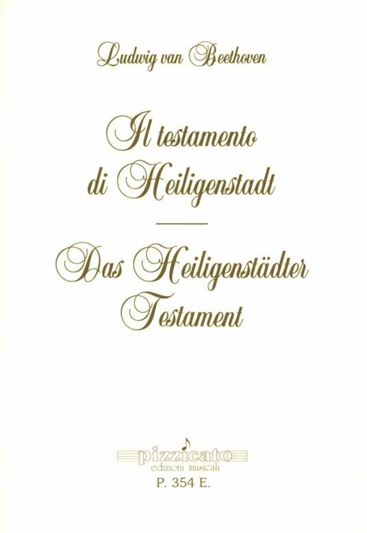 Il testamento di Heiligenstadt-Das Heiligenstädter Testament - Ludwig van Beethoven - copertina