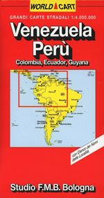 Venezuela. Perù. Colombia. Ecuador 1:4.000.000