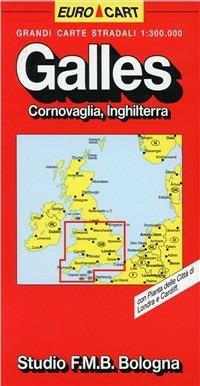 Galles, Cornovaglia. Carta stradale 1:300.000 - copertina