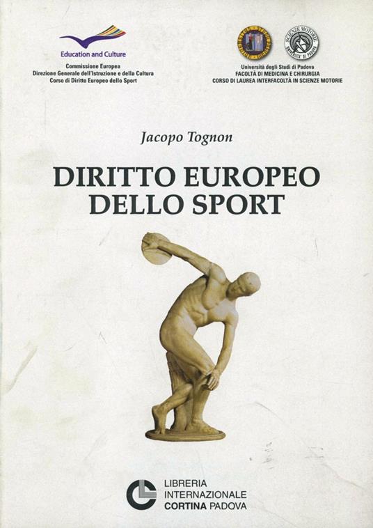Diritto europeo dello sport - Jacopo Tognon - copertina