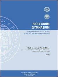 Studi in onore di Nicolò Mineo - copertina