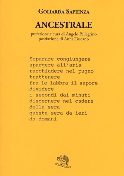 Ancestrale - Goliarda Sapienza - copertina