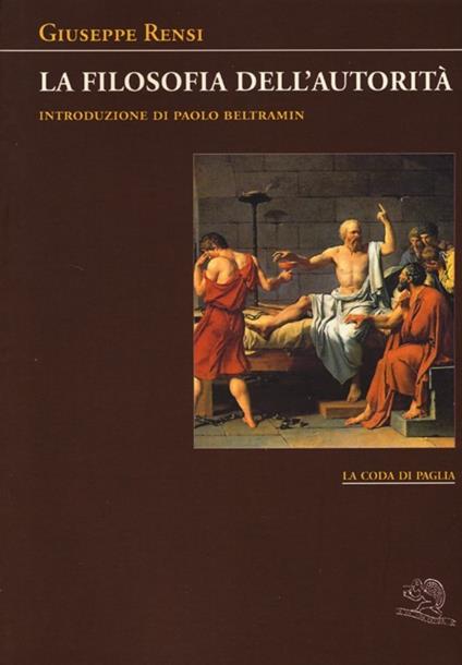La filosofia dell'autorità - Giuseppe Rensi - copertina