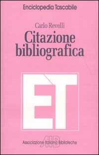 Citazione bibliografica - Carlo Revelli - copertina