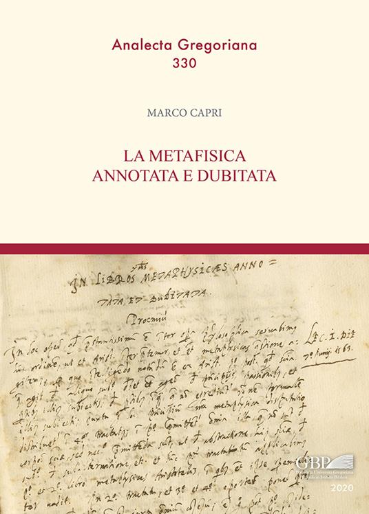La metafisica annotata e dubitata - Marco Capri - copertina