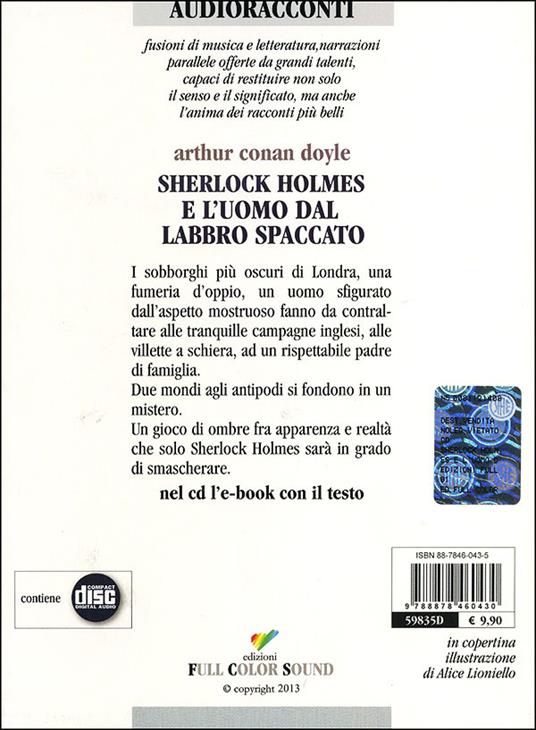 Sherlock Holmes e l'uomo dal labbro spaccato letto da Francesco Pannofino. Audiolibro. CD Audio - Arthur Conan Doyle - 2