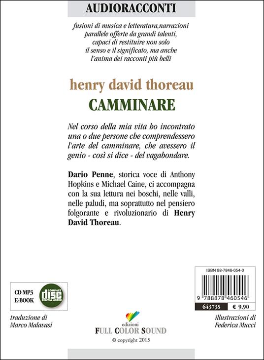 Camminare letto da Dario Penne. Audiolibro. CD Audio - Henry David Thoreau - 2
