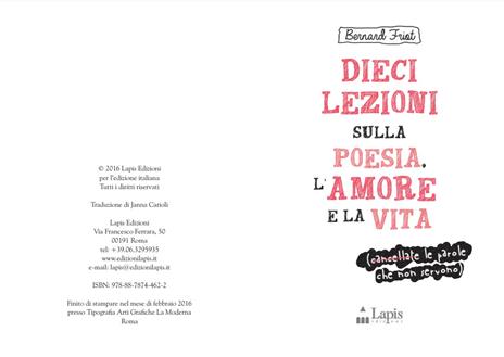 Dieci lezioni sulla poesia, l'amore e la vita - Bernard Friot - 2