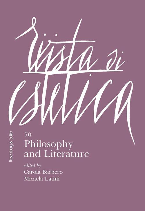 Rivista di estetica (2019). Vol. 70: Philosophy and Literature. - copertina