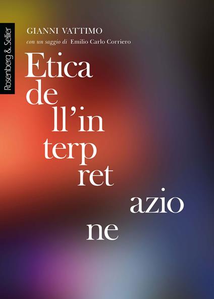 Etica dell'interpretazione - Gianni Vattimo - copertina