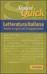 Letteratura italiana. Dalle origini al Cinquecento - Antonello Galimberti - copertina