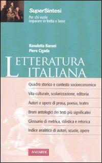 Letteratura italiana - Piero Cigada,Raouletta Baroni - copertina