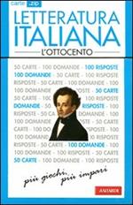 Letteratura italiana. L'Ottocento. 50 carte