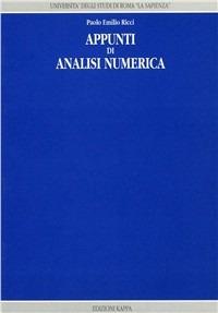 Appunti di analisi numerica - Paolo E. Ricci - copertina