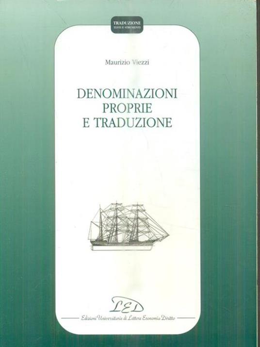 Denominazioni proprie e traduzione - Maurizio Viezzi - copertina