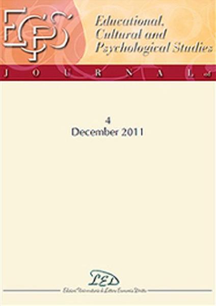 Journal of educational, cultural and psychological studies (ECPS Journal) (2011). Ediz. italiana e inglese. Vol. 4 - copertina