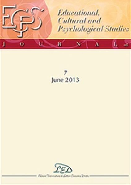 Journal of educational, cultural and psychological studies (ECPS Journal). Ediz. italiana, inglese e spagnola (2013). Vol. 7 - copertina