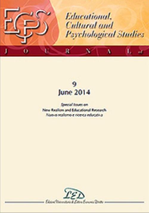 Journal of educational, cultural and psychological studies (ECPS Journal) (2014). Ediz. italiana e inglese. Vol. 9: Special issues on new realism and educational research. - copertina
