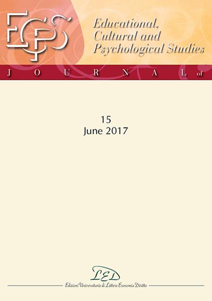 Journal of educational, cultural and psychological studies (ECPS Journal). Ediz. italiana e inglese (2017). Vol. 15 - copertina
