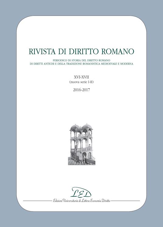 Rivista di diritto romano (2016-2017). Vol. 16-17 - copertina