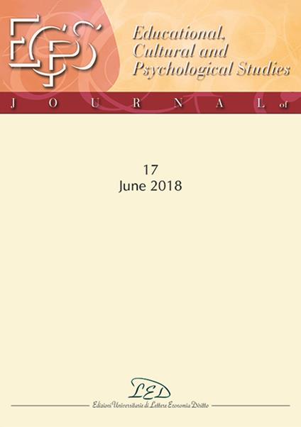 Journal of educational, cultural and psychological studies (ECPS Journal) (2018). Vol. 17: Giugno. - copertina