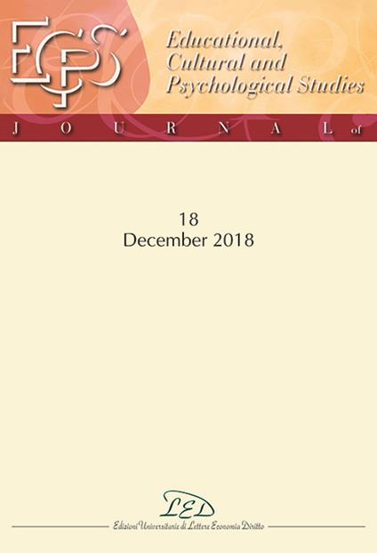 Journal of educational, cultural and psychological studies (ECPS Journal) (2018). Vol. 18: December. - copertina