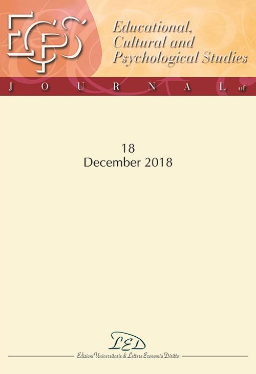 Journal of educational, cultural and psychological studies (ECPS Journal) (2018). Vol. 18: December. - copertina