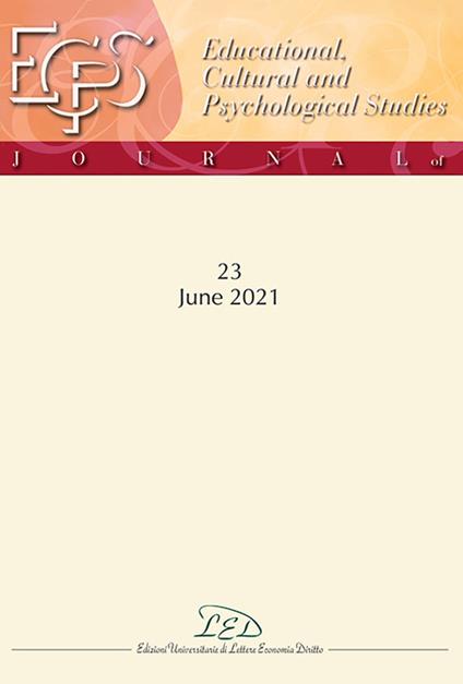 Journal of educational, cultural and psychological studies (ECPS Journal) (2021). Vol. 23 - copertina