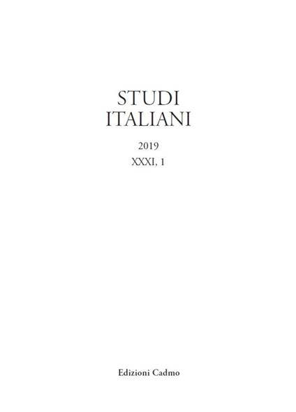 Studi italiani. Vol. 61 - copertina