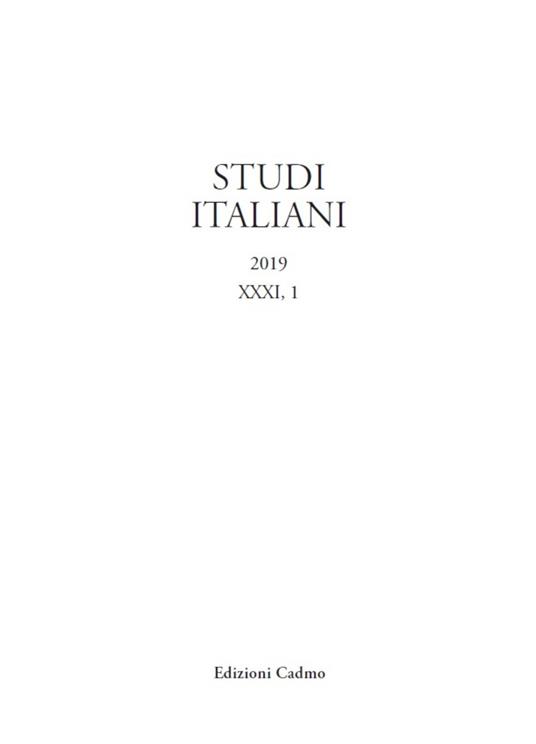 Studi italiani. Vol. 61 - copertina