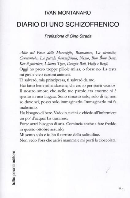 Diario di uno schizofrenico - Ivan Montanaro - copertina