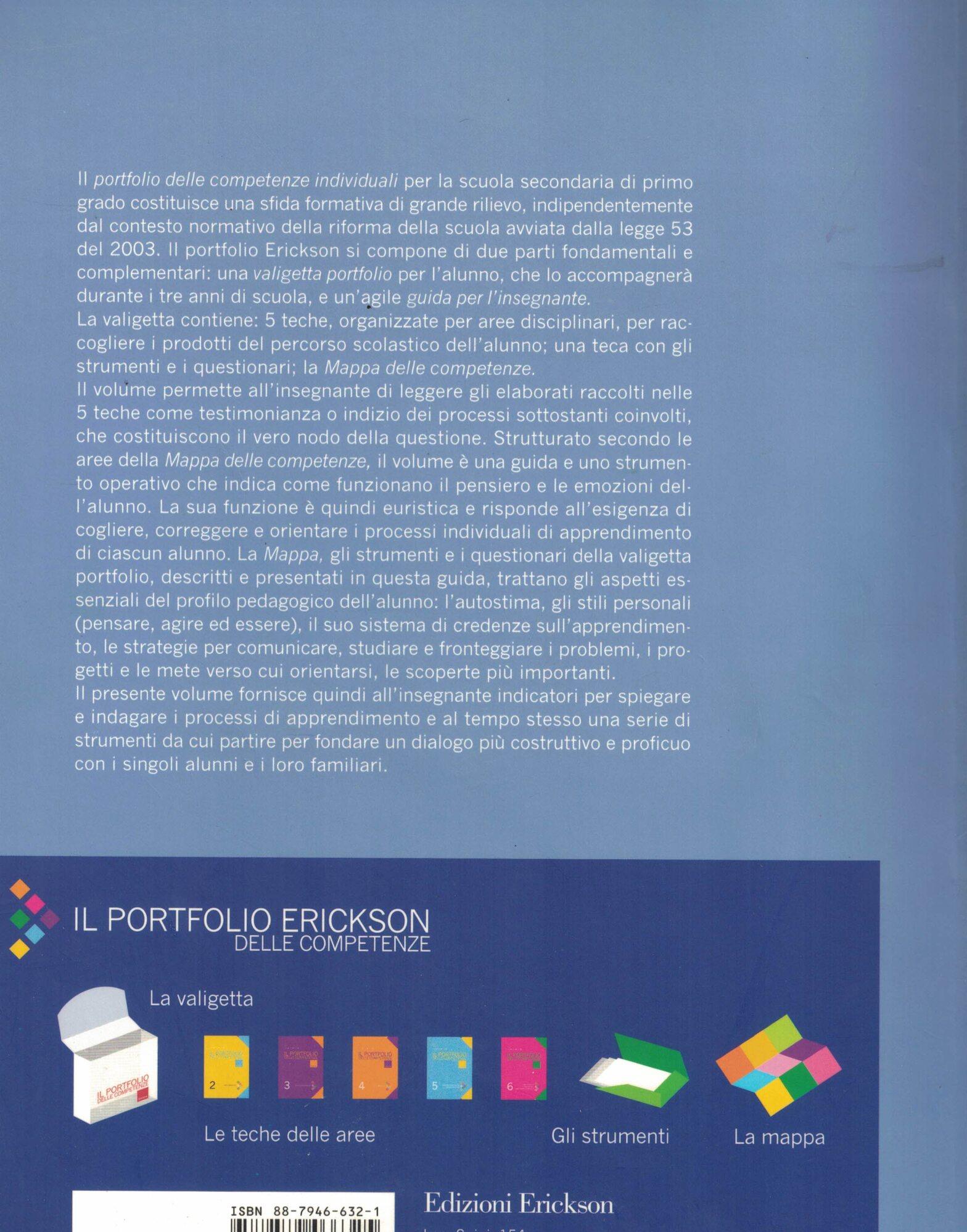 Il portfolio delle competenze. Guida per l'insegnante all'uso del portfolio Erickson